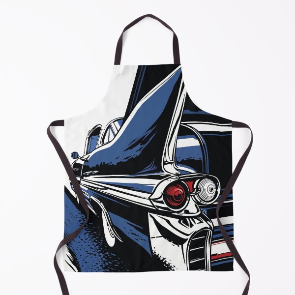 Item preview, Midnight Blue Classic Sedan Rear View Art designed and sold by RamyGallery.