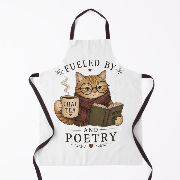 Item preview, Fueled by Chai Tea and Poetry Sassy WriterKat Cat  designed and sold by Kathy Gerstorff.