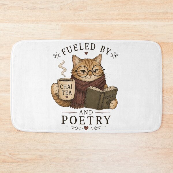 Item preview, Fueled by Chai Tea and Poetry Sassy WriterKat Cat  designed and sold by Kathy Gerstorff.