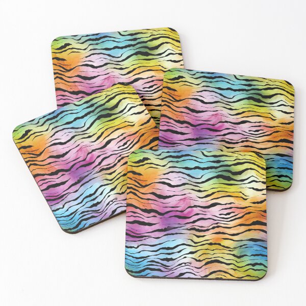Item preview, Pastel Rainbow Zebra Stripe Pattern designed and sold by WatercolorLane.