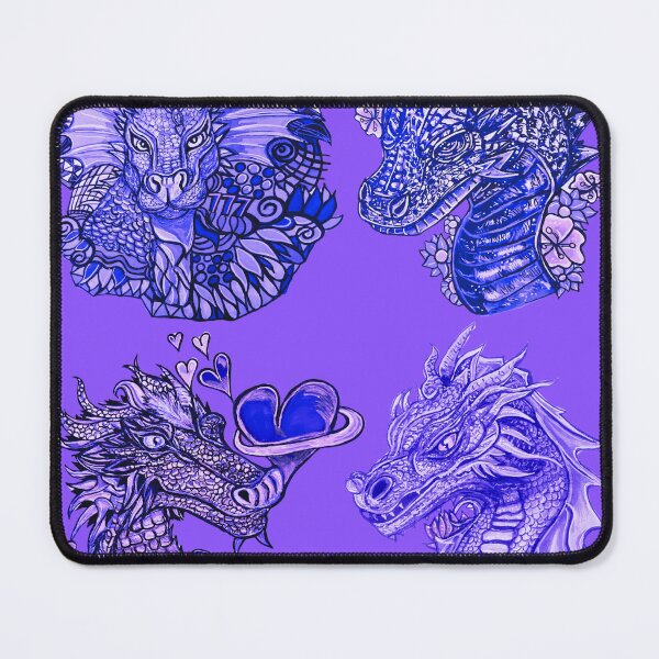 Item preview, Four Amethyst Dragons designed and sold by Ruby Tiger Creations.