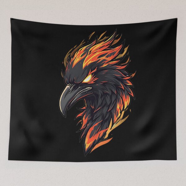 Item preview, Fierce Phoenix Bird Head Geometric Tribal Mascot Art designed and sold by UrbanPrts.