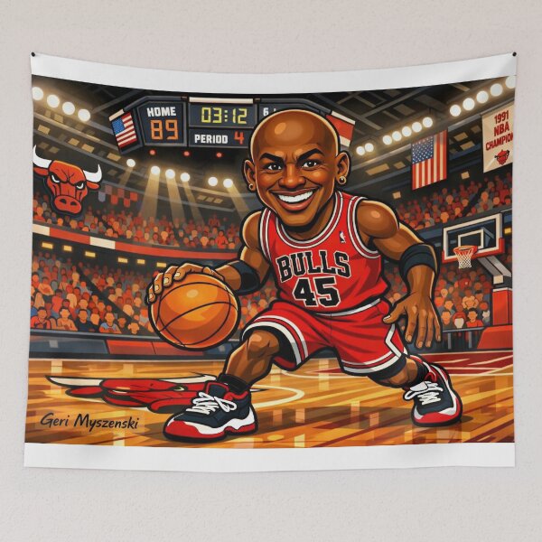 Item preview, Michael Jordan I'M BACK number 45 ERA Chicago designed and sold by The Art Queen Of Michigan .