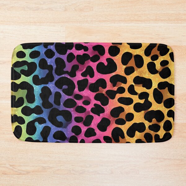 Item preview, Rainbow Neon Leopard Print Pattern designed and sold by WatercolorLane.