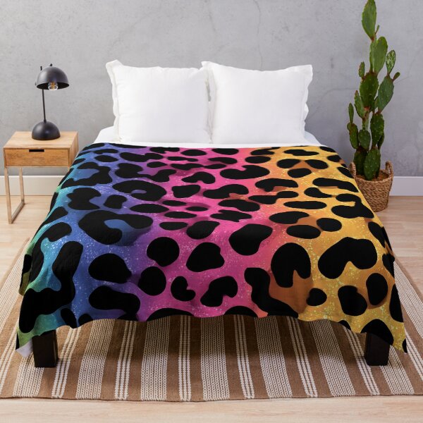 Item preview, Rainbow Neon Leopard Print Pattern designed and sold by WatercolorLane.
