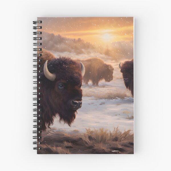 Item preview, Bison on a Snowy Morning designed and sold by TinCatOutPost.