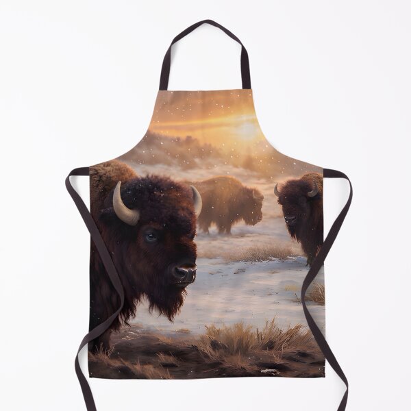 Item preview, Bison on a Snowy Morning designed and sold by TinCatOutPost.