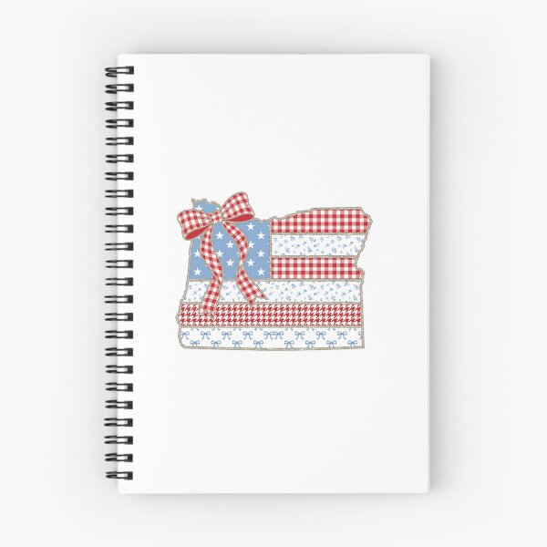 Item preview, Cute Patriotic Oregon Map with Red Gingham Bow designed and sold by Paper Drip.