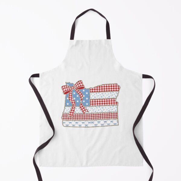 Item preview, Cute Patriotic Oregon Map with Red Gingham Bow designed and sold by Paper Drip.