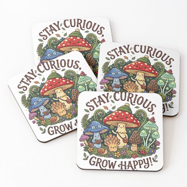 Item preview, Cute Mushroom Family & Cottagecore Nature Aesthetic | Stay Curious Grow Happy designed and sold by Wear Sculpt.