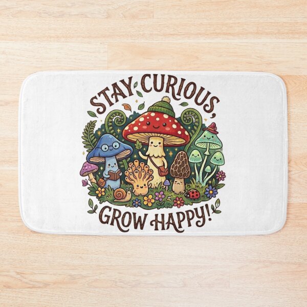 Item preview, Cute Mushroom Family & Cottagecore Nature Aesthetic | Stay Curious Grow Happy designed and sold by Wear Sculpt.