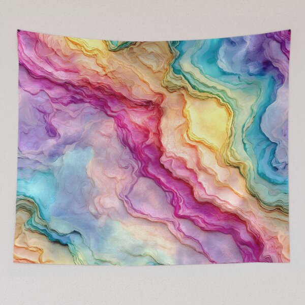 Item preview, Pastel Rainbow Agate Marble Abstract designed and sold by WatercolorLane.