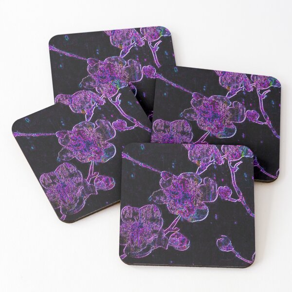 Item preview, Purple Bloom – Neon Botanical Art | Chromatic Orchids Collection designed and sold by BatNature.