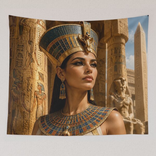 Item preview, Queen Nefertiti at the Great Temple Ancient Egyptian Cinematic Art designed and sold by Queen Cleopatra.