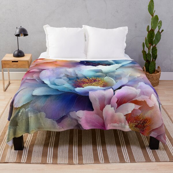 Item preview, Pastel Iridescent Peony Floral Pattern designed and sold by WatercolorLane.