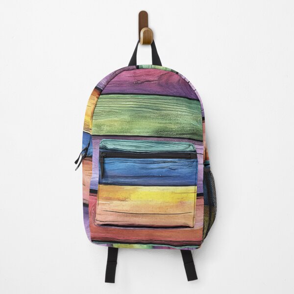 Item preview, Rainbow Rustic Wood Plank Pattern designed and sold by WatercolorLane.