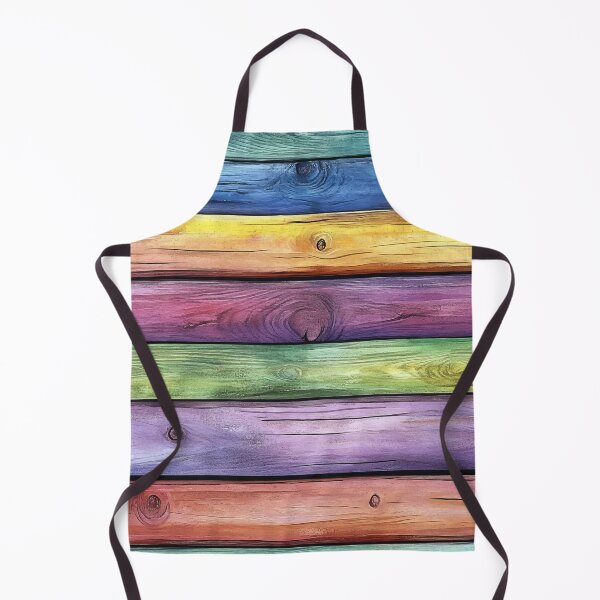 Item preview, Rainbow Rustic Wood Plank Pattern designed and sold by WatercolorLane.