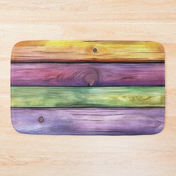Item preview, Rainbow Rustic Wood Plank Pattern designed and sold by WatercolorLane.