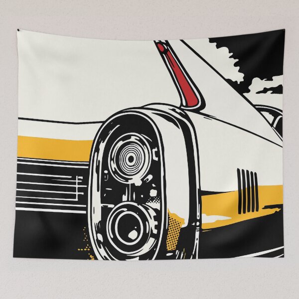 Item preview, Yellow Classic Car Tail Light Close Up designed and sold by RamyGallery.
