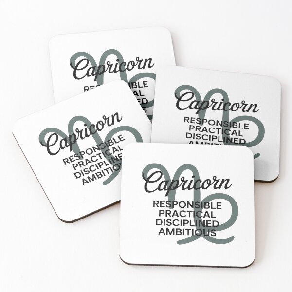 Item preview, Capricorn Zodiac Sign – Responsible Practical Disciplined Ambitious Minimalist Astrology Design designed and sold by Cool-cat-art.