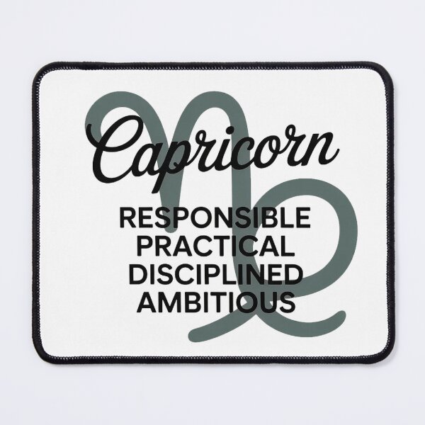 Item preview, Capricorn Zodiac Sign – Responsible Practical Disciplined Ambitious Minimalist Astrology Design designed and sold by Cool-cat-art.