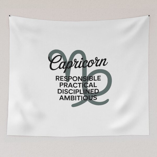 Item preview, Capricorn Zodiac Sign – Responsible Practical Disciplined Ambitious Minimalist Astrology Design designed and sold by Cool-cat-art.