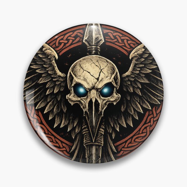 Item preview, Odin Raven Skull Dagger Winged Celtic Cross designed and sold by Mythborn Saga.