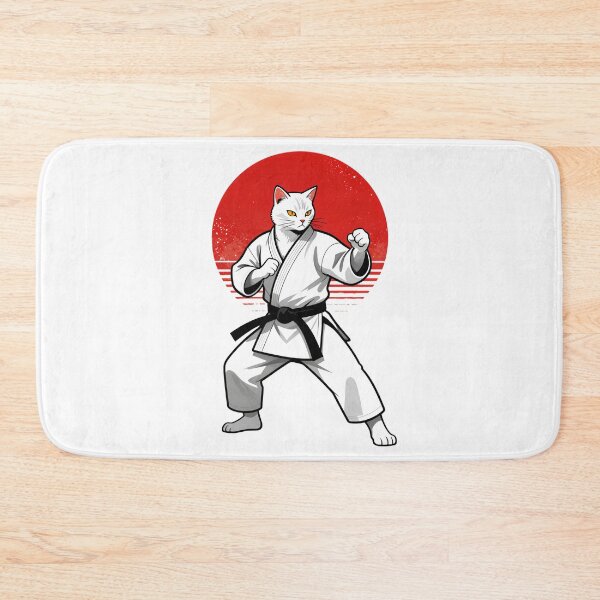 Item preview, Zen White Belt Karate Cat designed and sold by sidki-SDK.