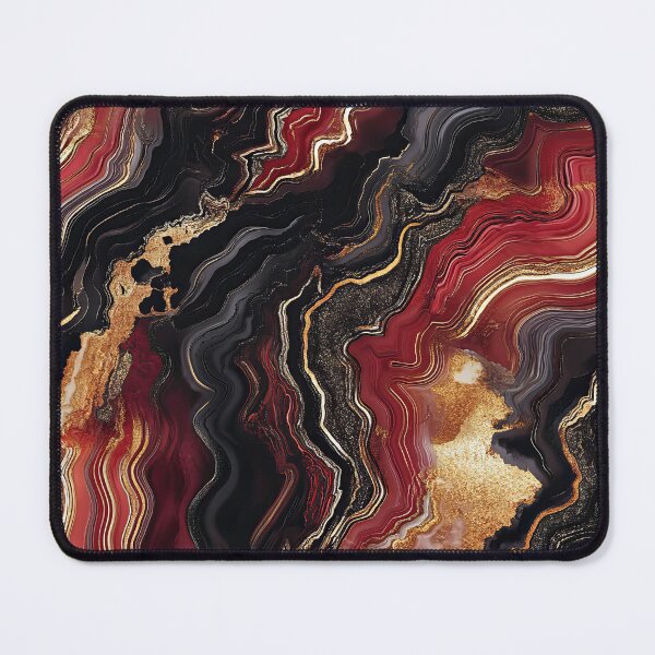 Item preview, Crimson Black Gold Agate Marble designed and sold by WatercolorLane.