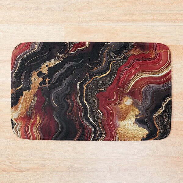 Item preview, Crimson Black Gold Agate Marble designed and sold by WatercolorLane.