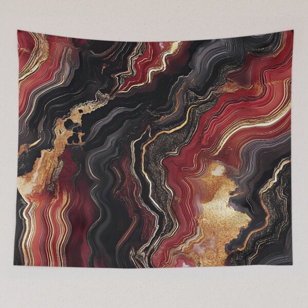 Item preview, Crimson Black Gold Agate Marble designed and sold by WatercolorLane.
