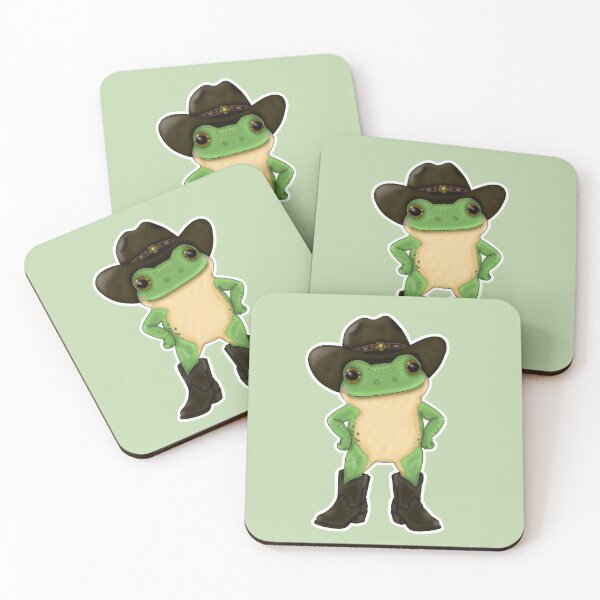 Item preview, Froggy Went A Courtin Cowboy Frog designed and sold by Kaimarbe | Cute Stickers & Apparel.