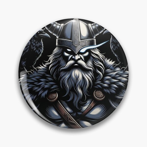 Item preview, Odin Allfather Viking Chieftain Spear Huginn Muninn designed and sold by Mythborn Saga.