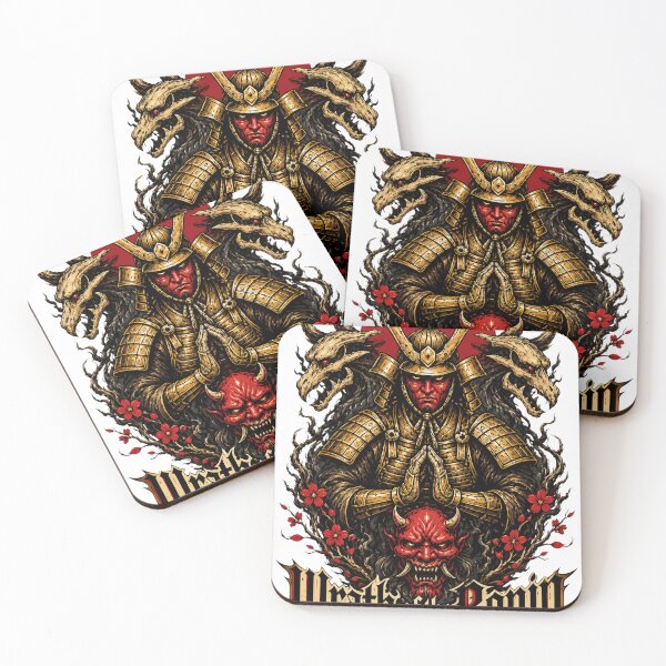 Item preview, Wrath of the Ronin Gothic Samurai Demon Mask Japanese Streetwear Design designed and sold by madmattx.