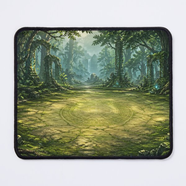Item preview, Mystical Elven Forest Ruins Tabletop Gaming Playmat designed and sold by Mythborn Saga.