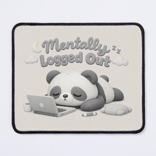 Item preview, Mentally Logged Out Panda | Cute Kawaii Work Burnout Laptop Meme designed and sold by Moons Studio.
