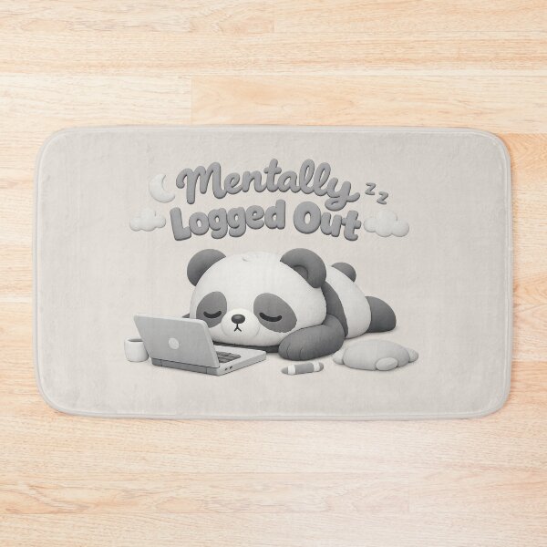 Item preview, Mentally Logged Out Panda | Cute Kawaii Work Burnout Laptop Meme designed and sold by Moons Studio.