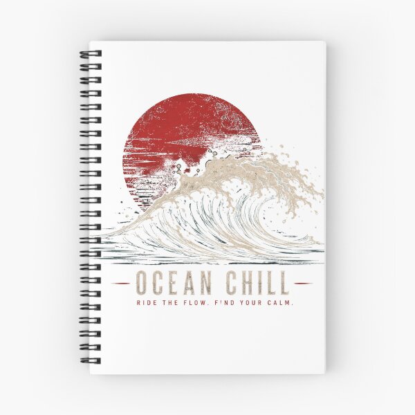Item preview, Ocean Chill Wave T-Shirt – Japanese Vintage Surf Aesthetic Tee designed and sold by Sarcastic Meme Tees Studio.