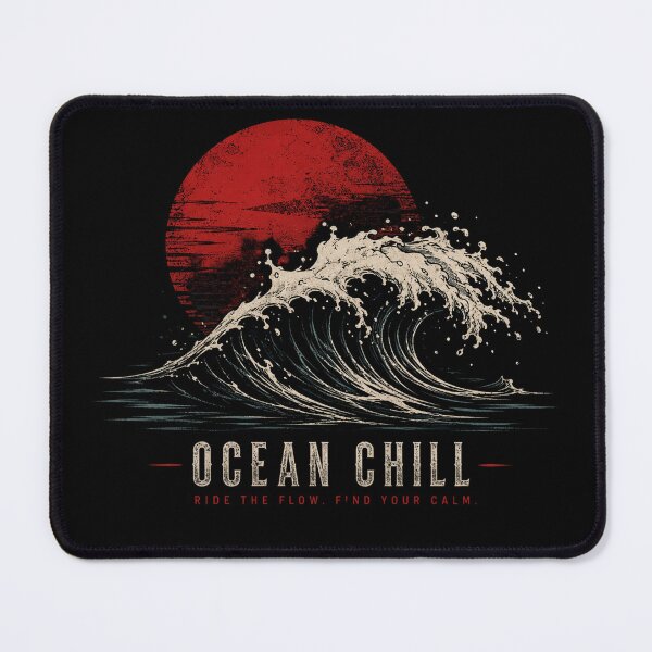 Item preview, Ocean Chill Wave T-Shirt – Japanese Vintage Surf Aesthetic Tee designed and sold by Sarcastic Meme Tees Studio.