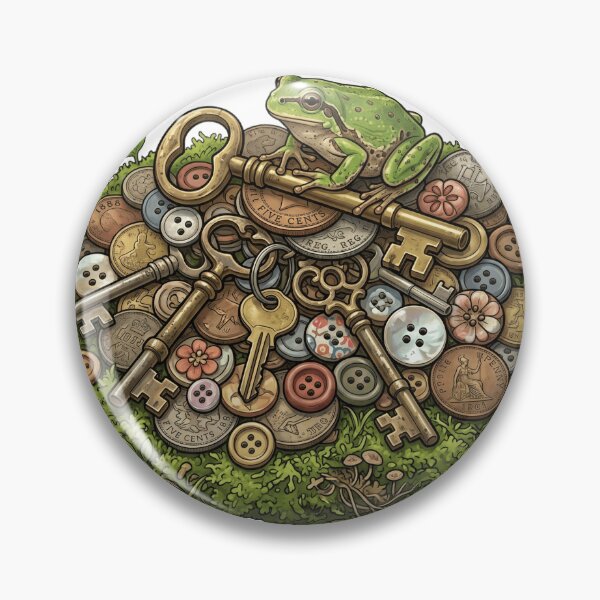 Item preview, Shiny Trinkets & Frog - Chaotic Goblincore Aesthetic designed and sold by Retro Mood Co.