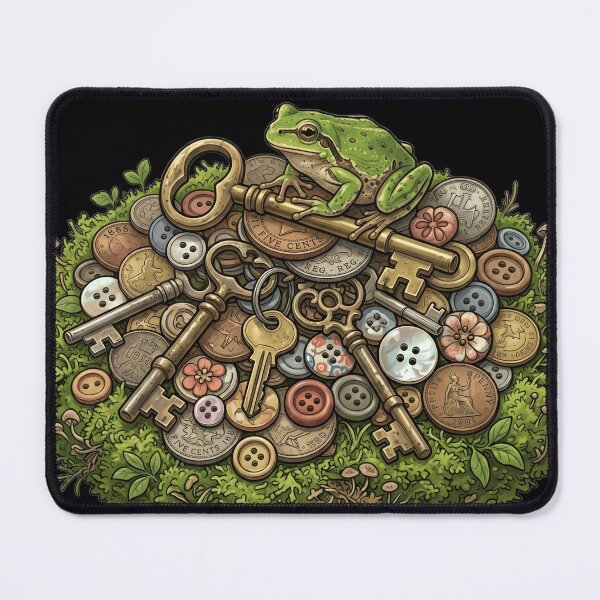 Item preview, Shiny Trinkets & Frog - Chaotic Goblincore Aesthetic designed and sold by Retro Mood Co.