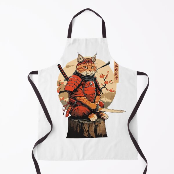 Item preview, Sitting Samurai Ginger Cat designed and sold by sidki-SDK.