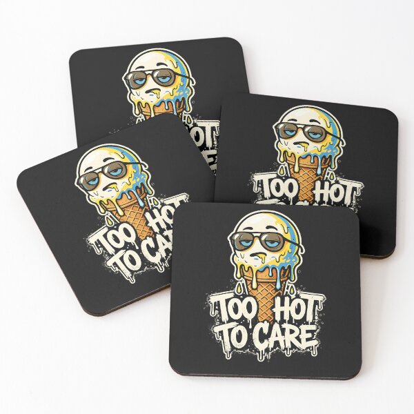 Item preview, Funny Melting Ice Cream with Sunglasses - Too Hot To Care designed and sold by artdesingart.