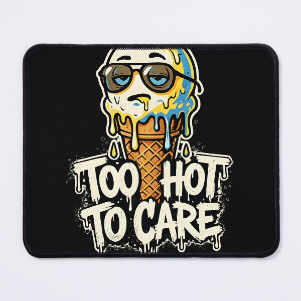 Item preview, Funny Melting Ice Cream with Sunglasses - Too Hot To Care designed and sold by artdesingart.