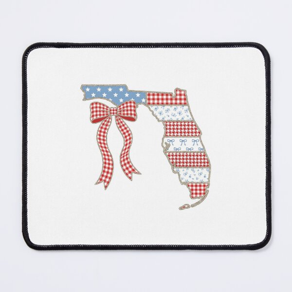 Item preview, Cute Patriotic Florida Map with Red Gingham Bow designed and sold by Paper Drip.