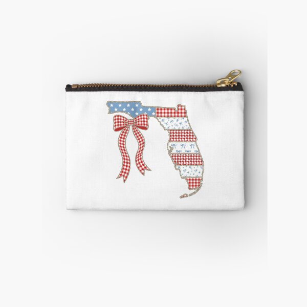 Item preview, Cute Patriotic Florida Map with Red Gingham Bow designed and sold by Paper Drip.