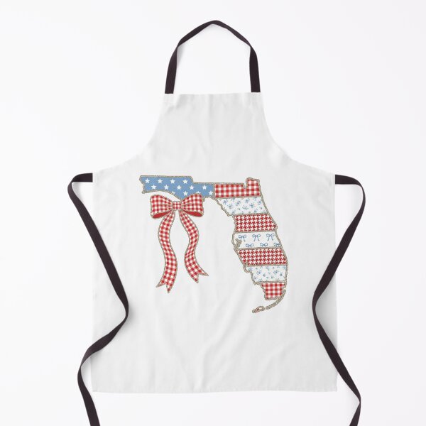Item preview, Cute Patriotic Florida Map with Red Gingham Bow designed and sold by Paper Drip.