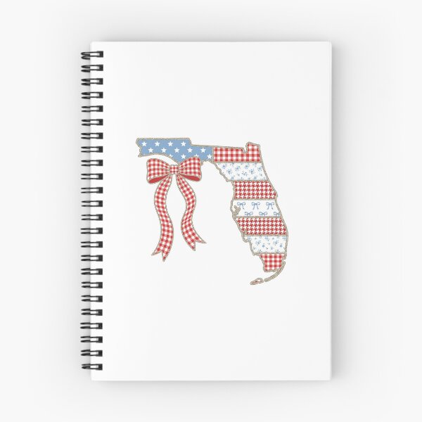 Item preview, Cute Patriotic Florida Map with Red Gingham Bow designed and sold by Paper Drip.