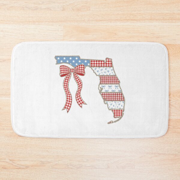 Item preview, Cute Patriotic Florida Map with Red Gingham Bow designed and sold by Paper Drip.