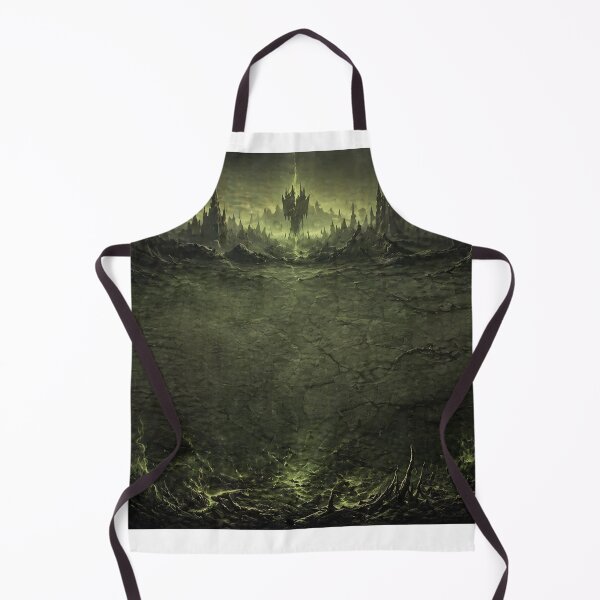 Item preview, Dark Fantasy Swamp Wasteland Citadel Gothic Playmat designed and sold by Mythborn Saga.